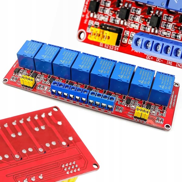 Rosfix 8-kanavainen relemoduuli 5V H/L 10A Arduinolle