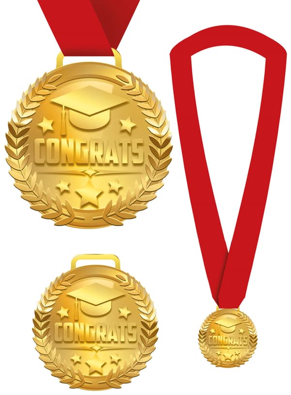 Guldmetallmedalj Grattis skolpris