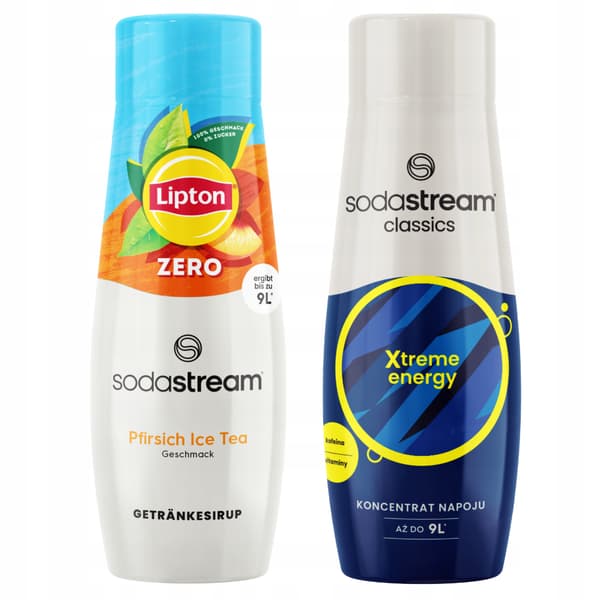2x SodaStream Lipton Iste Peach Zero Sockerfri Sirap + Energidryck