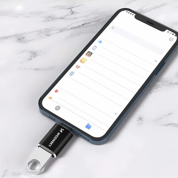 Wozinsky wala-01 Lightning til USB-A OTG Adapter - Sort