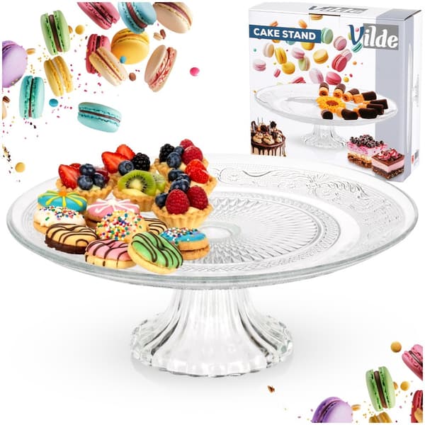 Glas kagefad med fod 25 cm