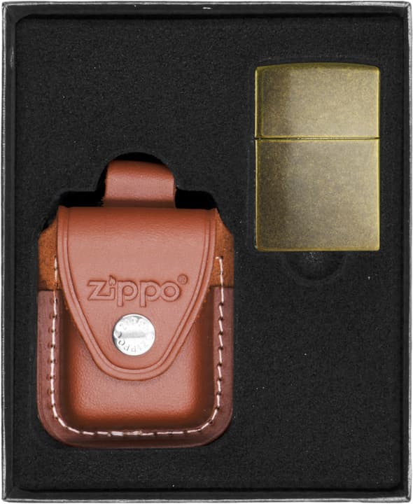 ZIPPO Lighter Antik Messing Gavesæt No. 2