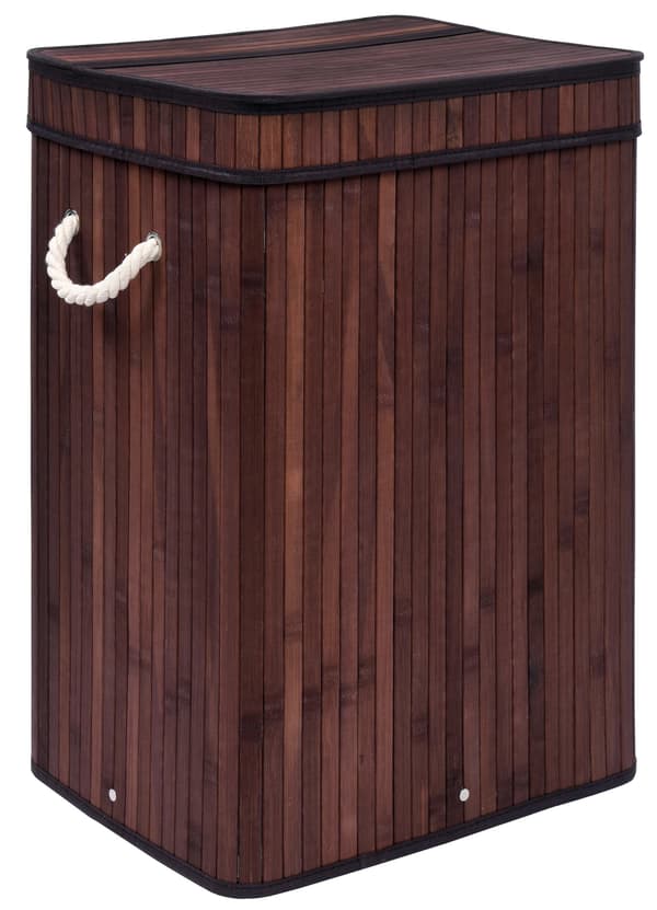 SOREN 80L tvättkorg i wenge bambu med lock