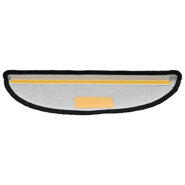 vidaXL trappemåtter 15 stk. 56x17x3 cm sorte halvrunde