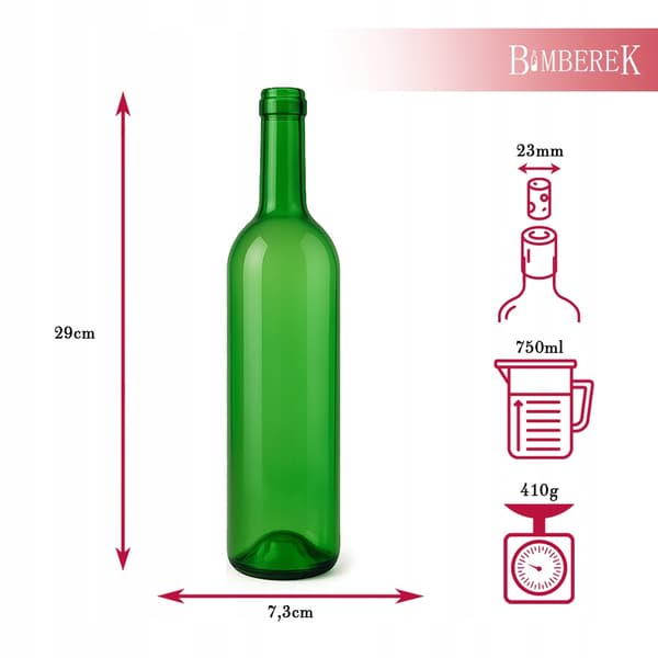 10X VINFLASKER 0,75L + PROPKER - 3 FARVER