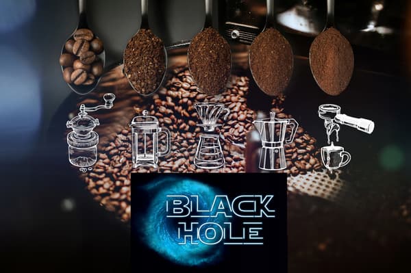 Friskristede kaffebønner, blanding af sorte huller, 50 g