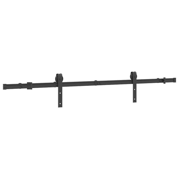 vidaXL Skjutdörrsinstallationssystem 183 cm stål svart