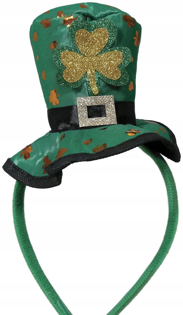 Klövergrön hatt med pannband för St. Patrick's Day