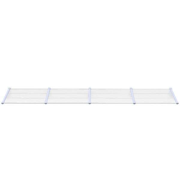 vidaXL dørmarkise, grå transparent, 396x90 cm, polycarbonat