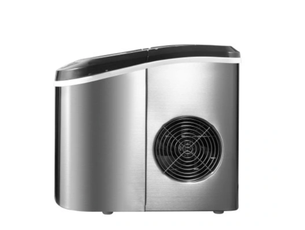 LIN ICE PRO-S12 silverfärgad iskubsmaskin, kapacitet 2,2 l