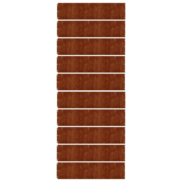 vidaXL Gräsmatta, 10 st, 25x103 cm, Flexibel, Cortenstål