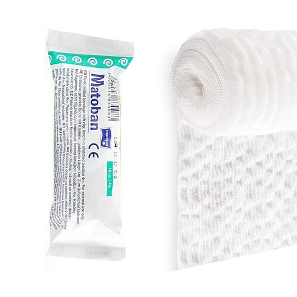 Elastiskt bandage 10cm x 5m med spänne, återanvändbart, Matoban, 1 st.