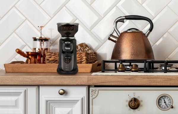 Webber CG6 elektrisk kaffekvarn med burrfunktion, 25 inställningar, V-Cone Tech PRO