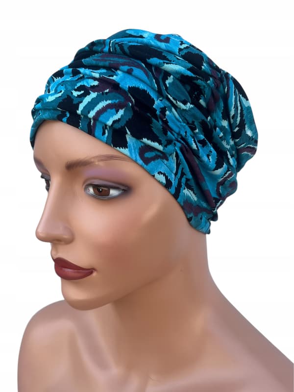 Sabina damturban x-40 hatt med viskosfoder efter kemisk behandling, draperad