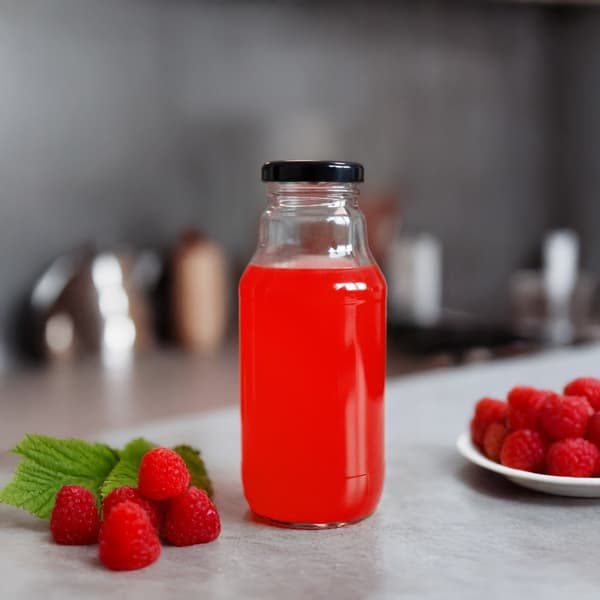 5x KUBUŚ juiceflaska 330ml SET GLASFLASKOR MED KORK
