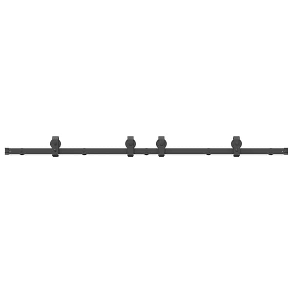 vidaXL skydedørsinstallationssystem 183 cm stål sort