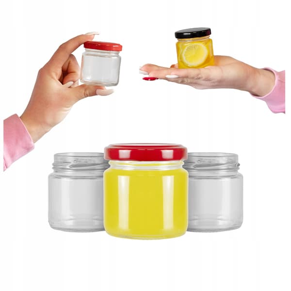 50x beholdere 100 ml til mad honning marmelade konserves glas