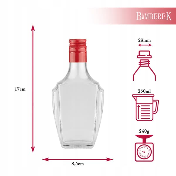 20x Nobel glasflasker 250ml + låg til gave af hedvin