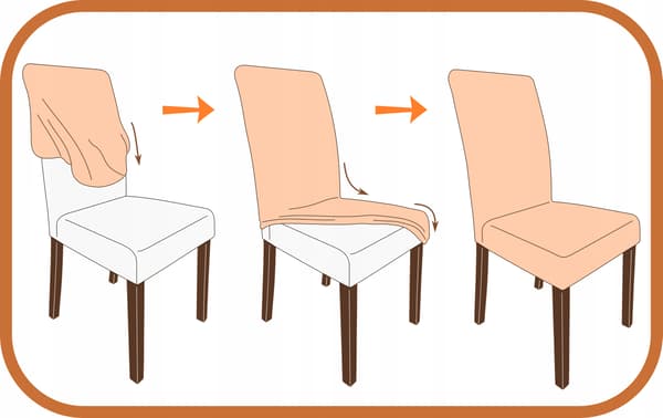 VELOUR ELASTISKT ÖVERDRAG FÖR STOR SKANDINAVISK STOL BEIGE