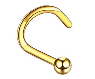 Næsering - guld - NS-005 0.8/6/2