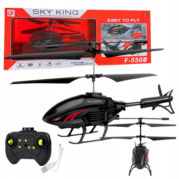 Helikopter Fjärrkontroll Solid Fjärrstyrd RC LED För Barn Leksak