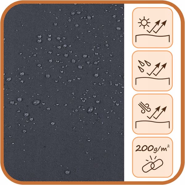 Puutarhan terassiverho R 155x240 grafiitti