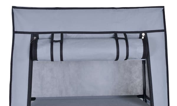 Lea textil skoskåp, grå