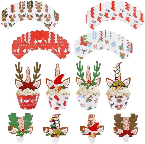 DEKORATIVE CUPCAKE TOPPERS 24 STK. JUL