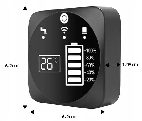 RTX-mätare Vätskenivåsensor med LED-display WiFi TUYA Smart