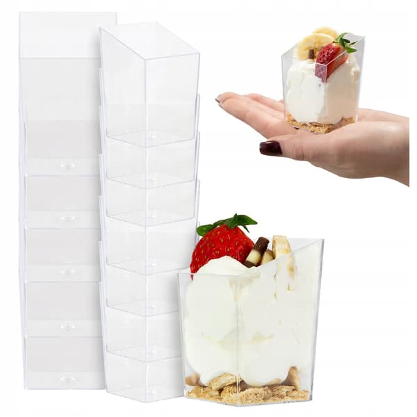 KOPPAR OCH BEHÅLLARE FÖR EFTERRÄTTER 85 ml 24 st. CUTBLOCK-kopp för snacks
