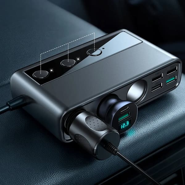 JOYROOM JR-CL06 MULTI-PORT USB BILOPLADER PD154W/QC3.0 SORT
