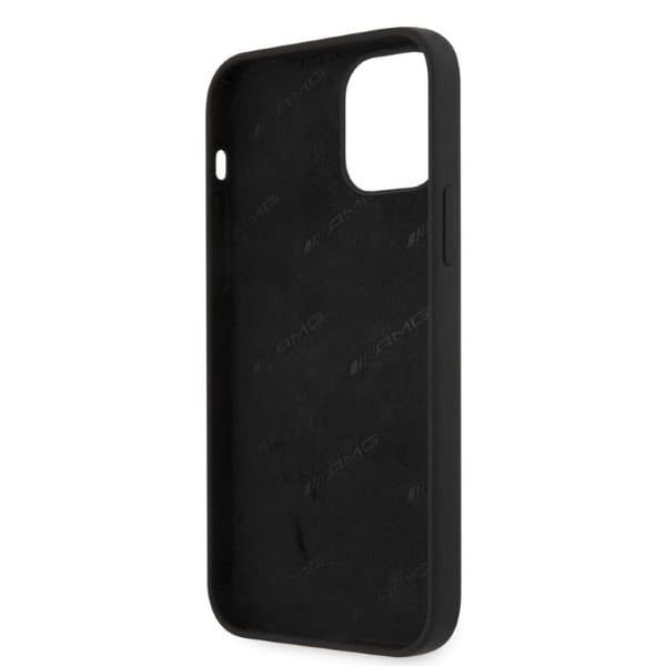 AMG AMHCP12LSGLBGN iPhone 12 Pro Max 6,7 sort/sort hårdt cover silikone stort logo