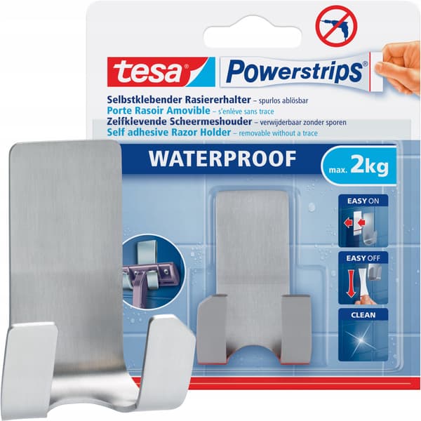 TESA POWERSRIPS WATERPROFILERANDE RAKHYVELHÅLLARE I METALL
