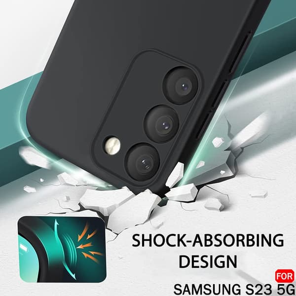 SILIKONE ETUI TIL SAMSUNG GALAXY S23 5G SORT MAT TYND SM-S911B