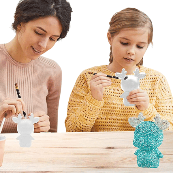 KUNSTNERISK SÆT GLAS PAPIR DIAMANTMALERI FIGUR PLASTIK
