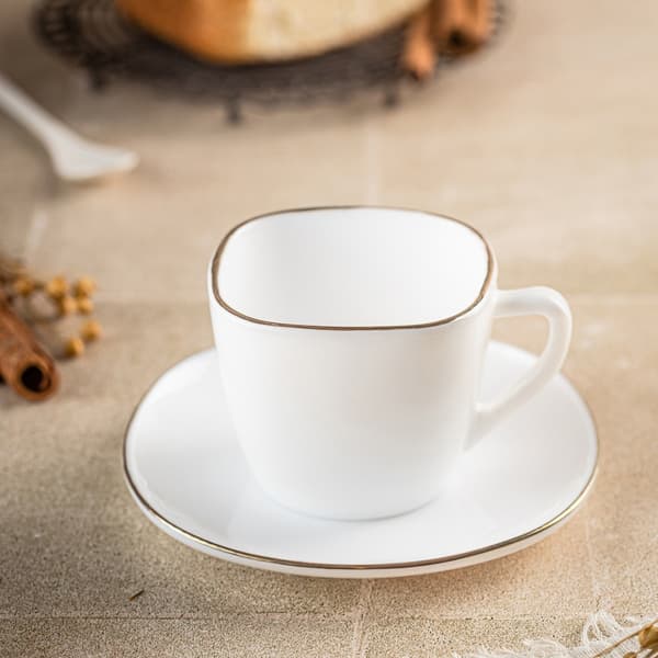 KINGHOFF OPAL KH-1930 KAFFE SÆT MED 6 KOPPER MED UNDERKOPPER