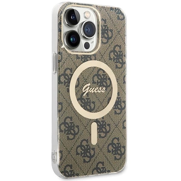 Guess IML 4G MagSafe-etui til iPhone 15 Pro Max - Brun