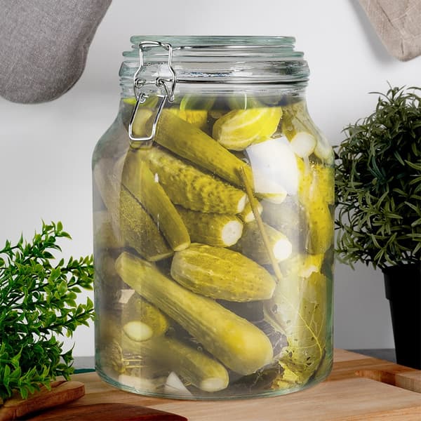 Patentkrukke med klips glas IRMA 3,4 l