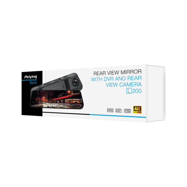 Peiying Basic Bilspegel med DVR och Backkamera L200 4K