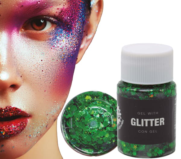 GREEN Glitter-meikkigeeli vartalolle 20g