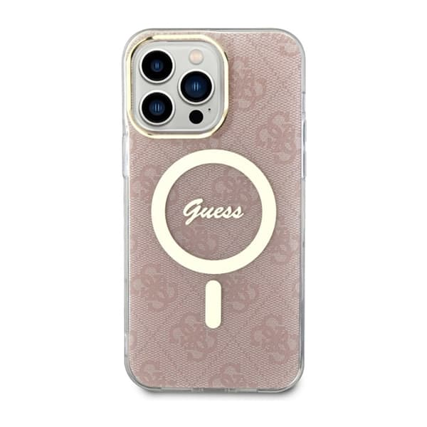 Guess 4G MagSafe - iPhone 14 Pro Max cover (lyserød)