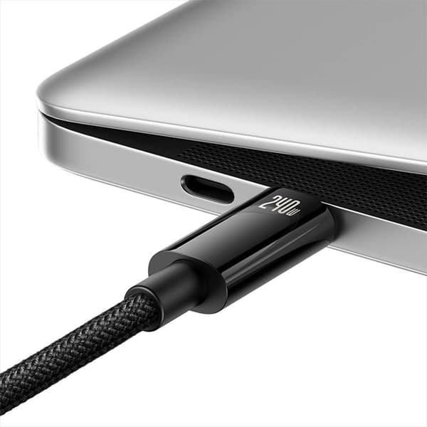 Baseus Tungsten Gold 240W USB-C - USB-C -kaapeli 3m (musta)