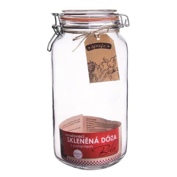 Glasburk med patentklipp 2 liter