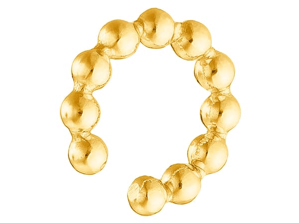 Silverförgylld örhänge med kula 2 mm krympring 10 mm