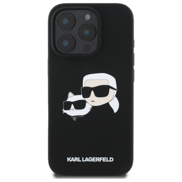 Karl Lagerfeld Silikone Dobbelthoved Print MagSafe - iPhone 16 Pro Max Etui (Sort)