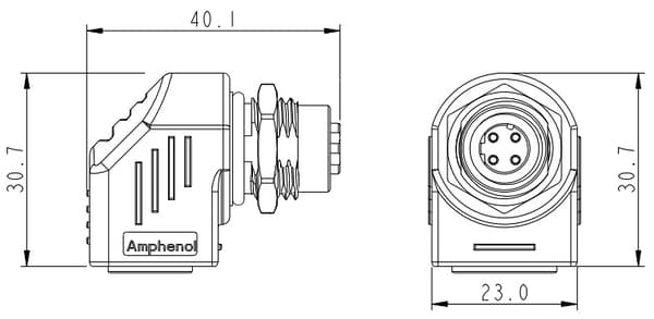VINKLAD ADAPTER M12D-G/RJ45-G