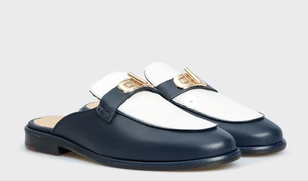 Tommy Hilfiger dam slip-on läder eleganta flip-flops storlek 39