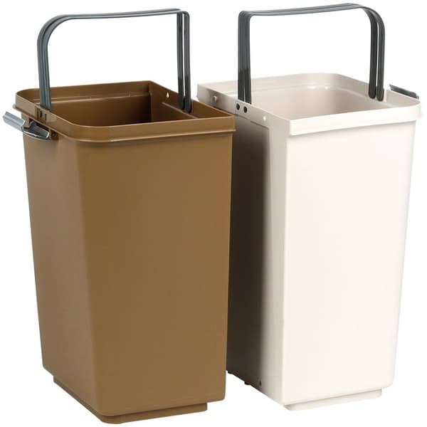 Plastik kurv til affaldssortering 2x10 l