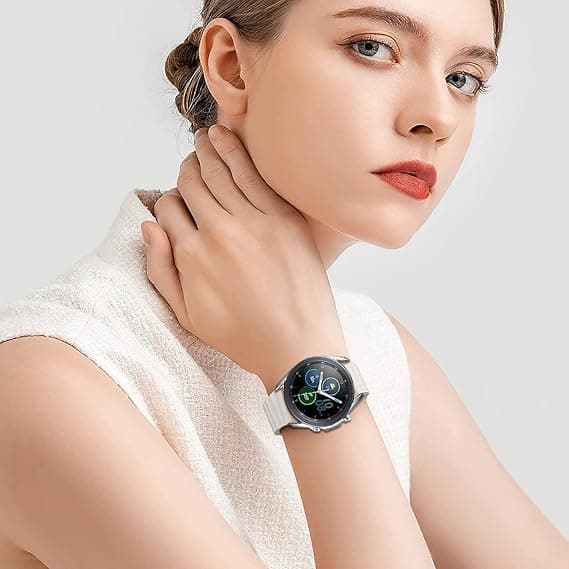 2x SORT HVID SILIKONE URREM Samsung Galaxy Watch 3 45mm 22mm