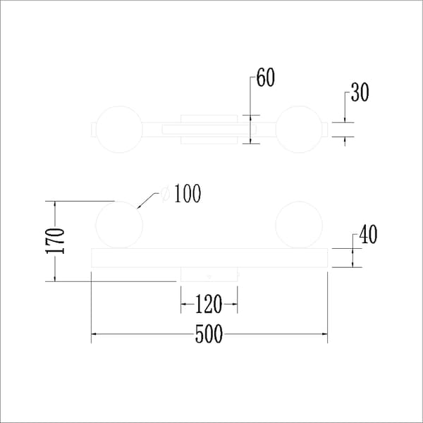VÆGLAMPE MAGNET LED SORT ALU MILAGRO ML1136